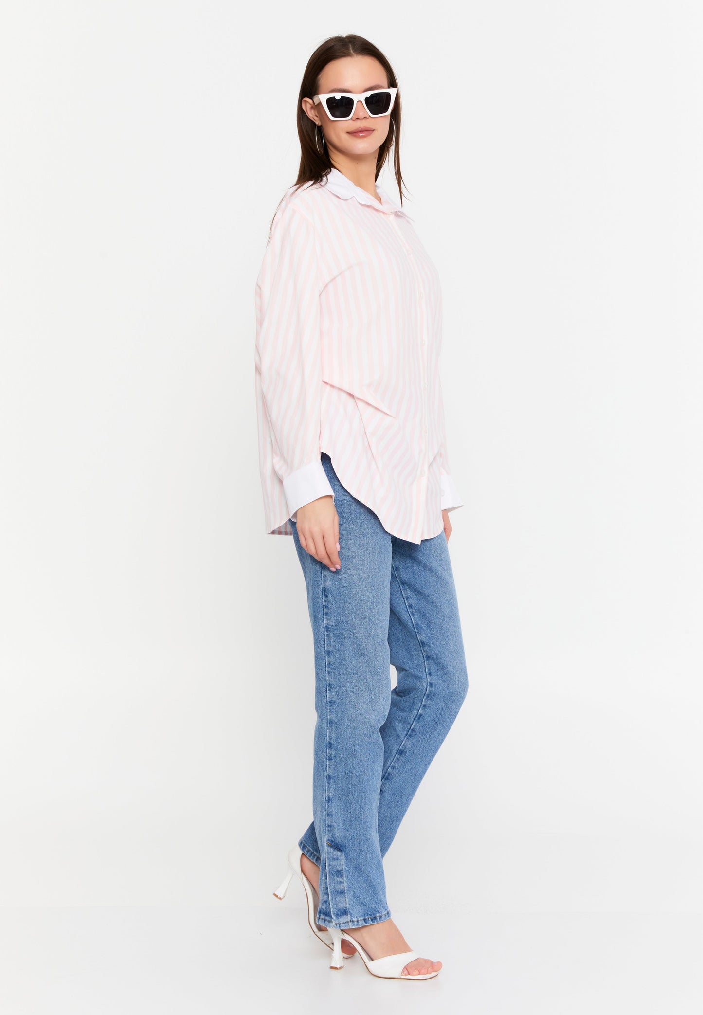 Long Sleeve Striped Button-Up Shirt