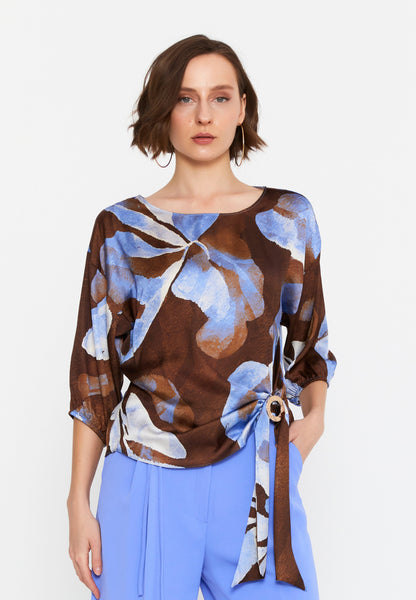 Mid-Length Graphic Blouse