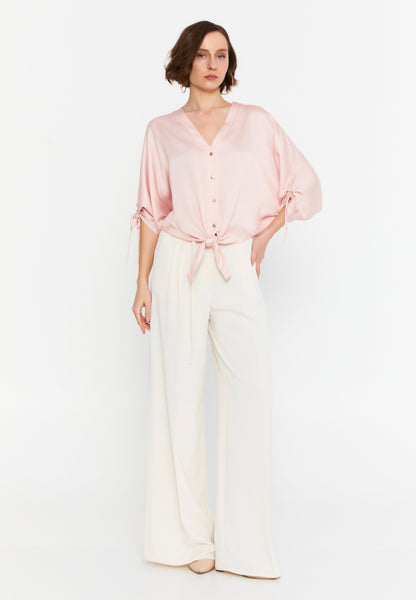 Mid-Length Unicolor Blouse