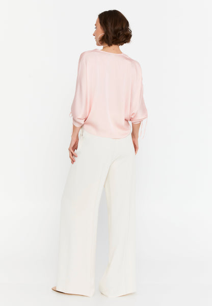 Mid-Length Unicolor Blouse