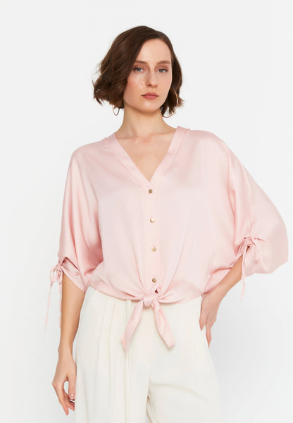 Mid-Length Unicolor Blouse