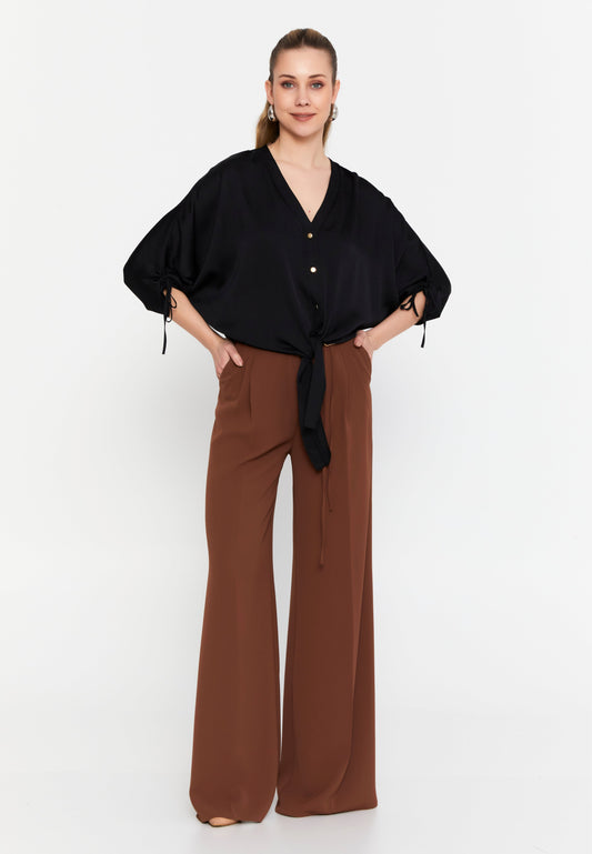 Mid-Length Unicolor Blouse