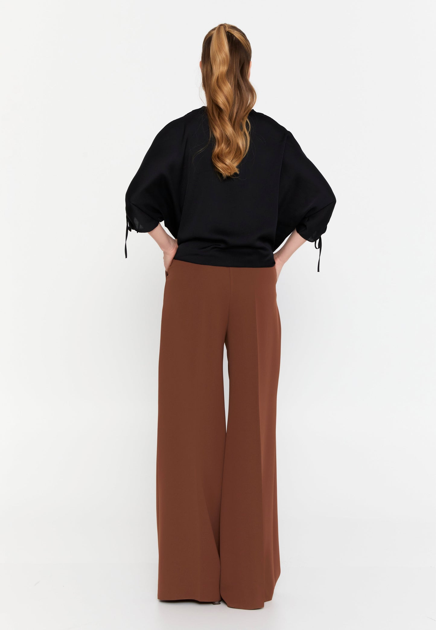 Mid-Length Unicolor Blouse