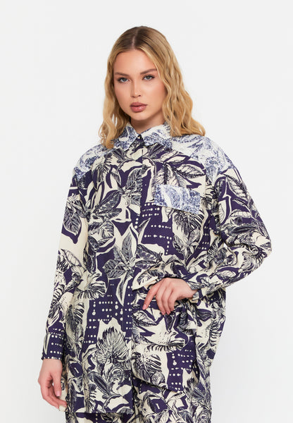 Long-Sleeve Floral Two-Piece Set