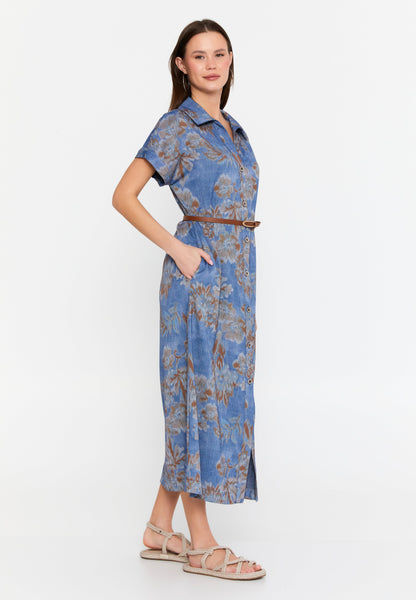 Casual Short Sleeve Midi Dress